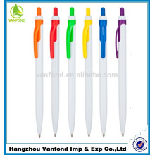 más barato bolígrafo de plástico con clip de colores